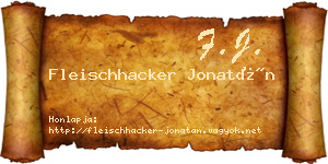 Fleischhacker Jonatán névjegykártya